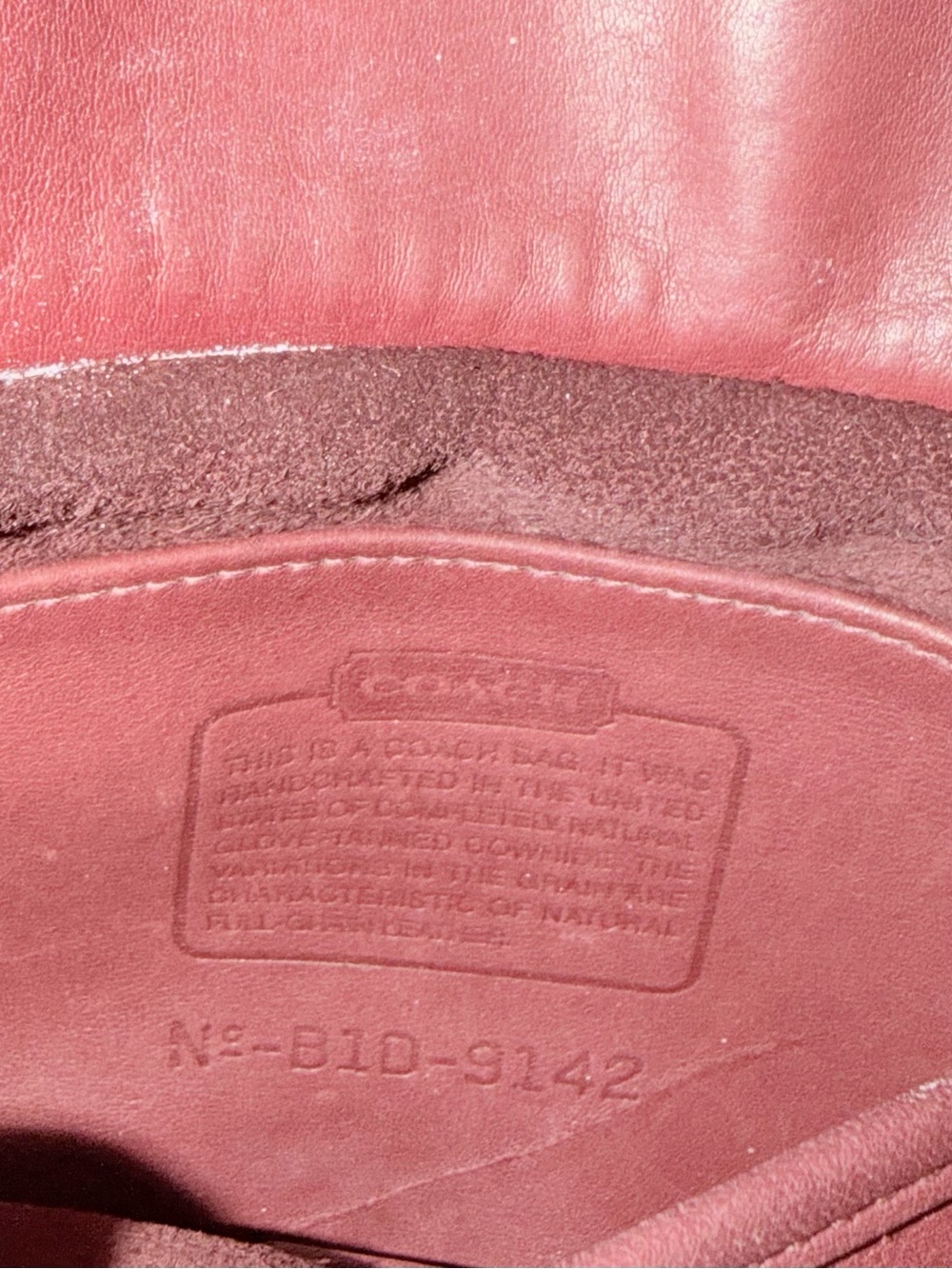 Vintage Coach ‘Mini Hippie’ Bag - Maroon - Picture 4 of 4